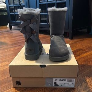 UGG Women's Bailey Bow Boots - Gray
